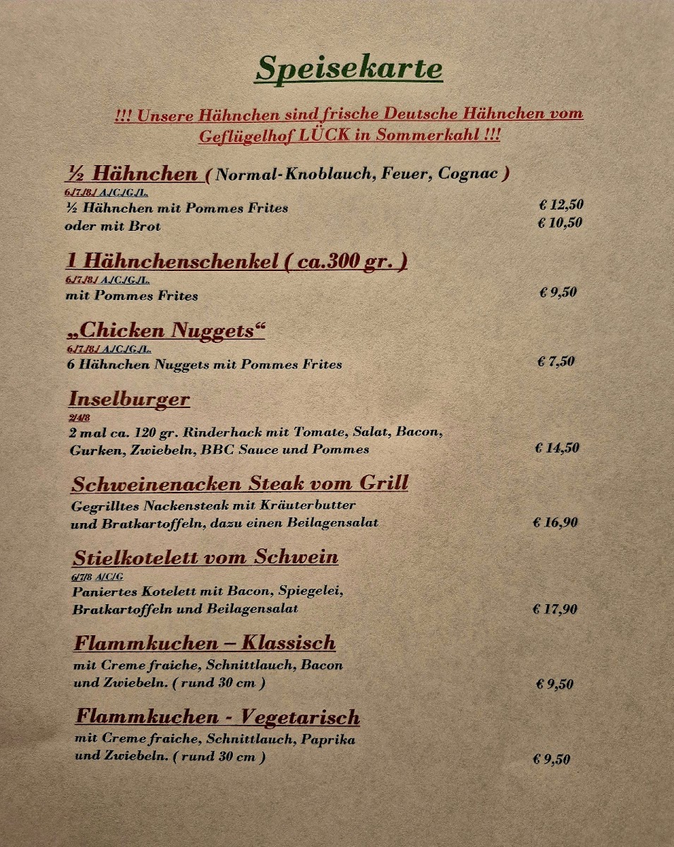 Wirtshaus Zur Fischerinsel Photo Menu 2