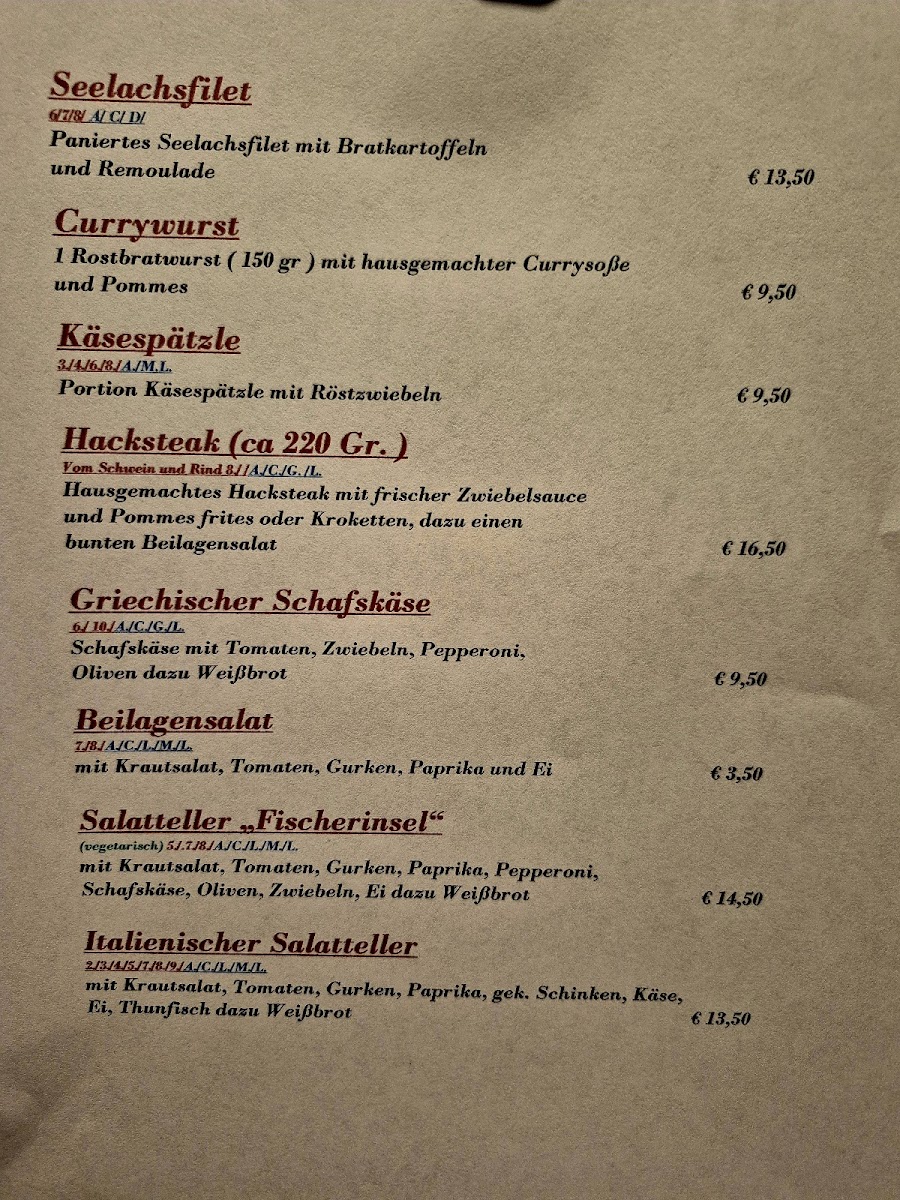 Wirtshaus Zur Fischerinsel Photo Menu 3