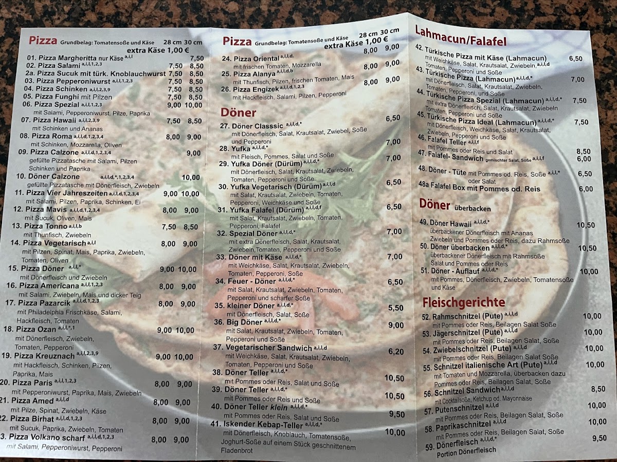 Alanya Pizzeria & Kebabhaus Photo Menu 1