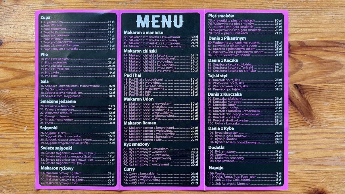 ATA Restauracja Azjatycka Photo Menu 4