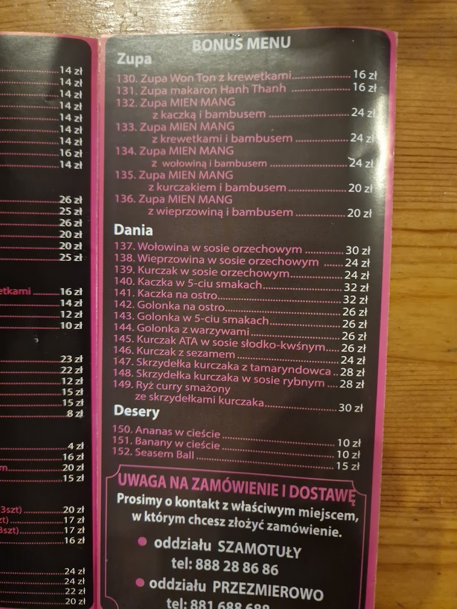 ATA Restauracja Azjatycka Photo Menu 5