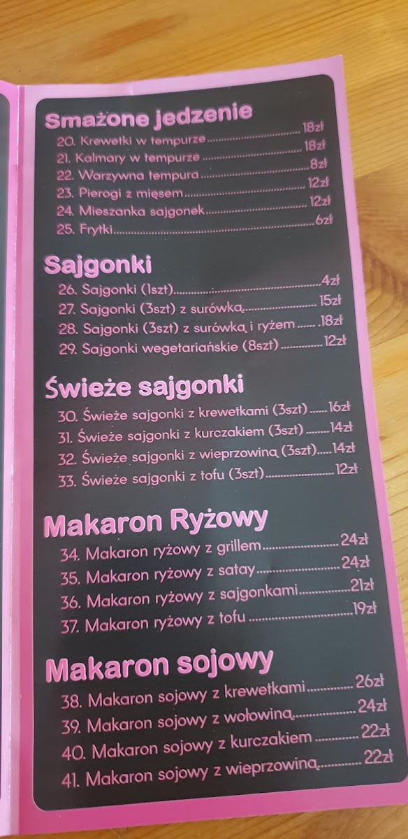 ATA Restauracja Azjatycka Photo Menu 8
