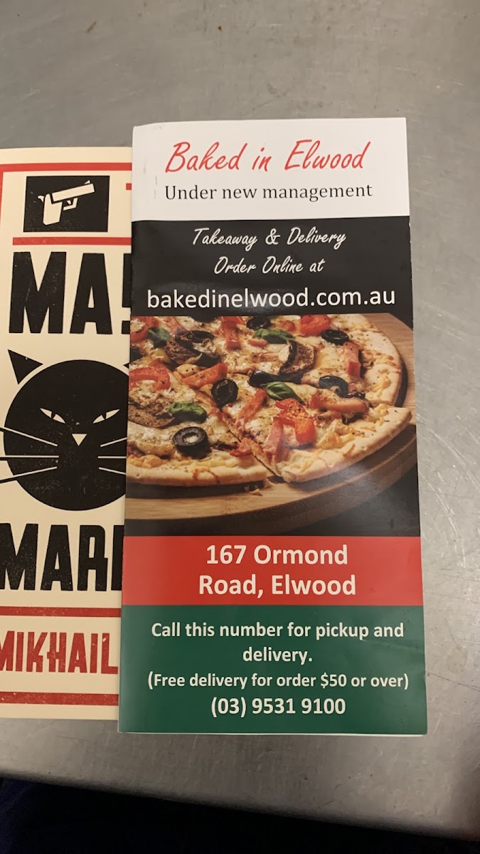 Baked In Elwood Pizza & Pasta Photo Menu 2