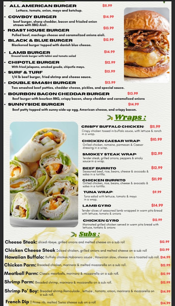 Olive Tree Diner & Grille Photo Menu 2
