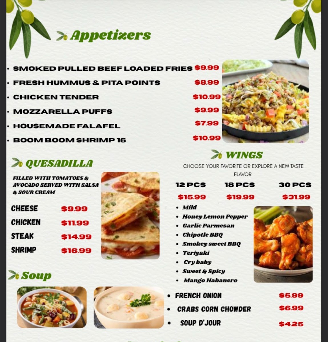 Olive Tree Diner & Grille Photo Menu 3