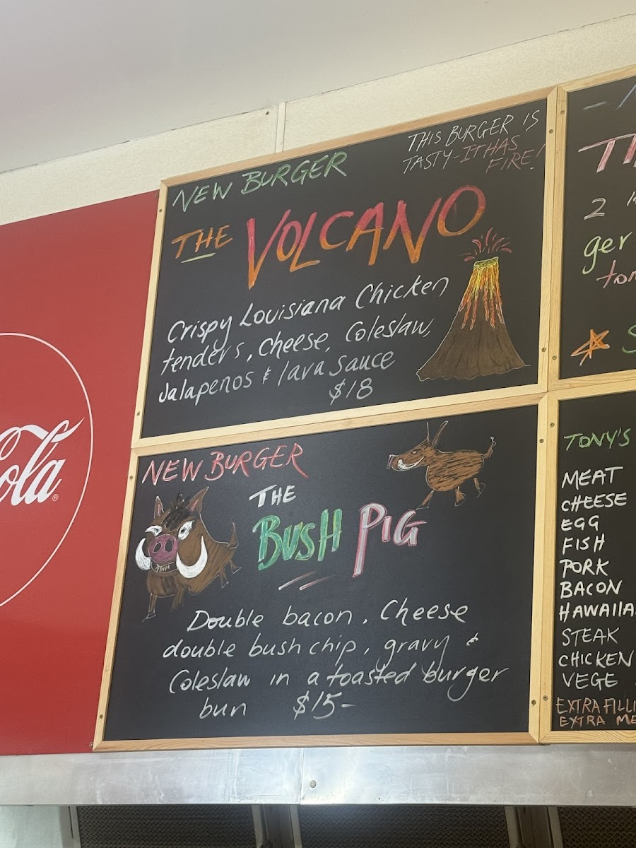 Tony’s Buller Cafe Chinese takeaway Photo Menu 10
