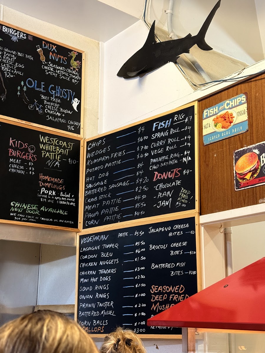 Tony’s Buller Cafe Chinese takeaway Photo Menu 4