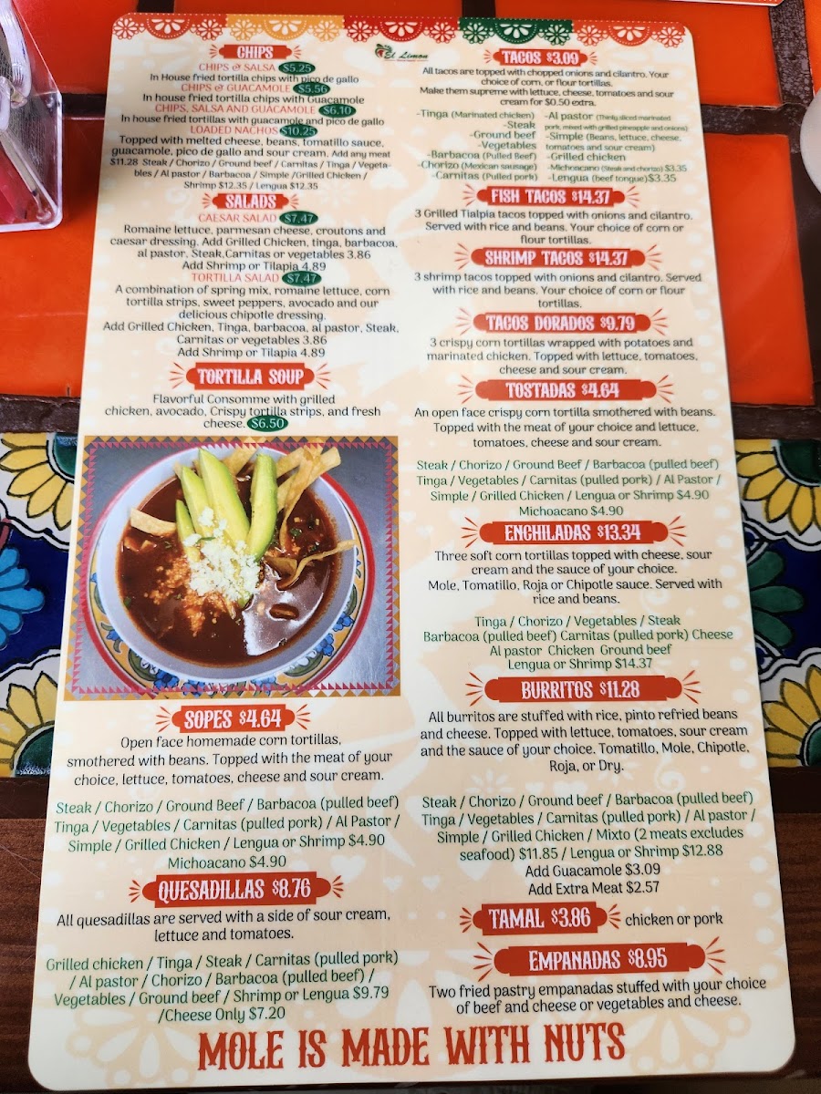 El Limon Ambler Photo Menu 1
