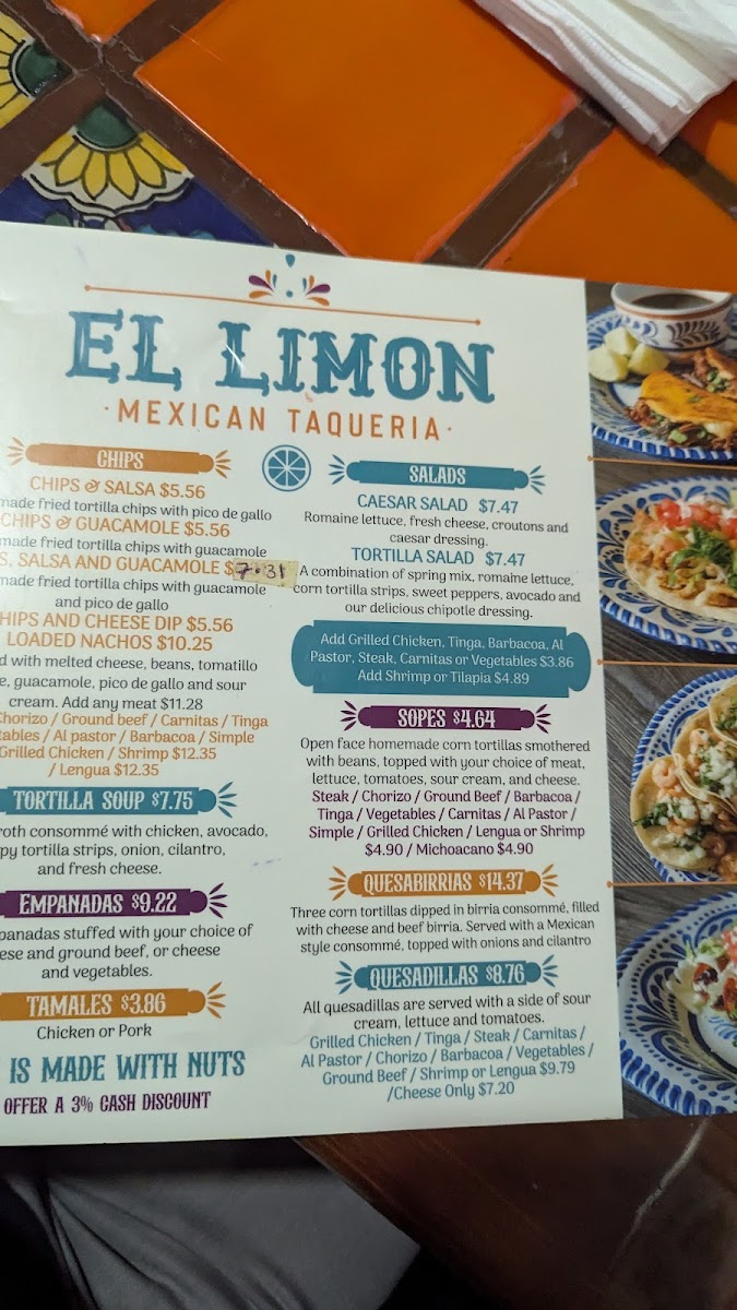 El Limon Ambler Photo Menu 3