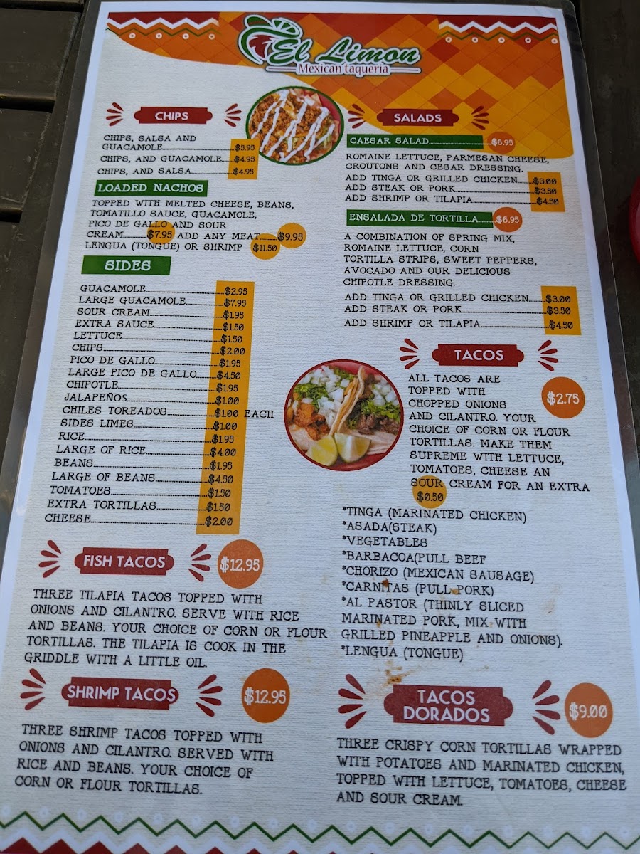 El Limon Ambler Photo Menu 6