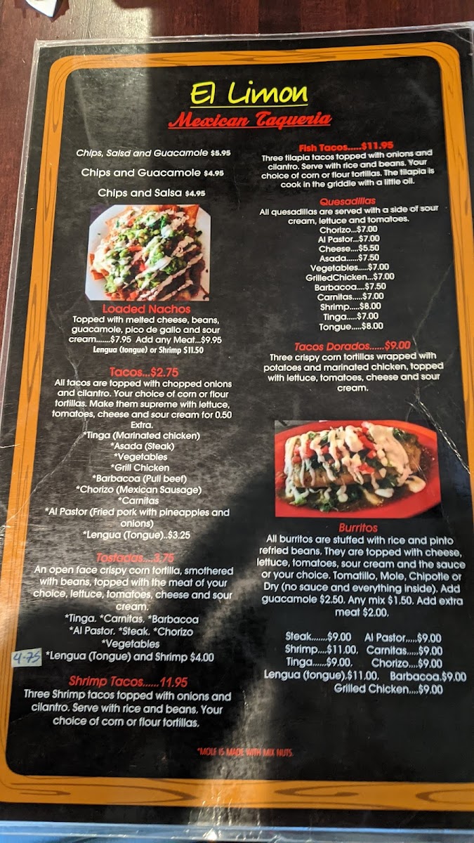El Limon Ambler Photo Menu 9