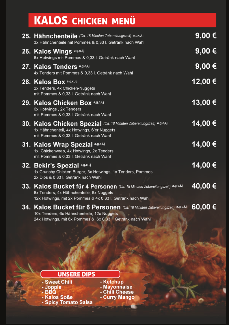 Kalos Chicken & More Photo Menu 4