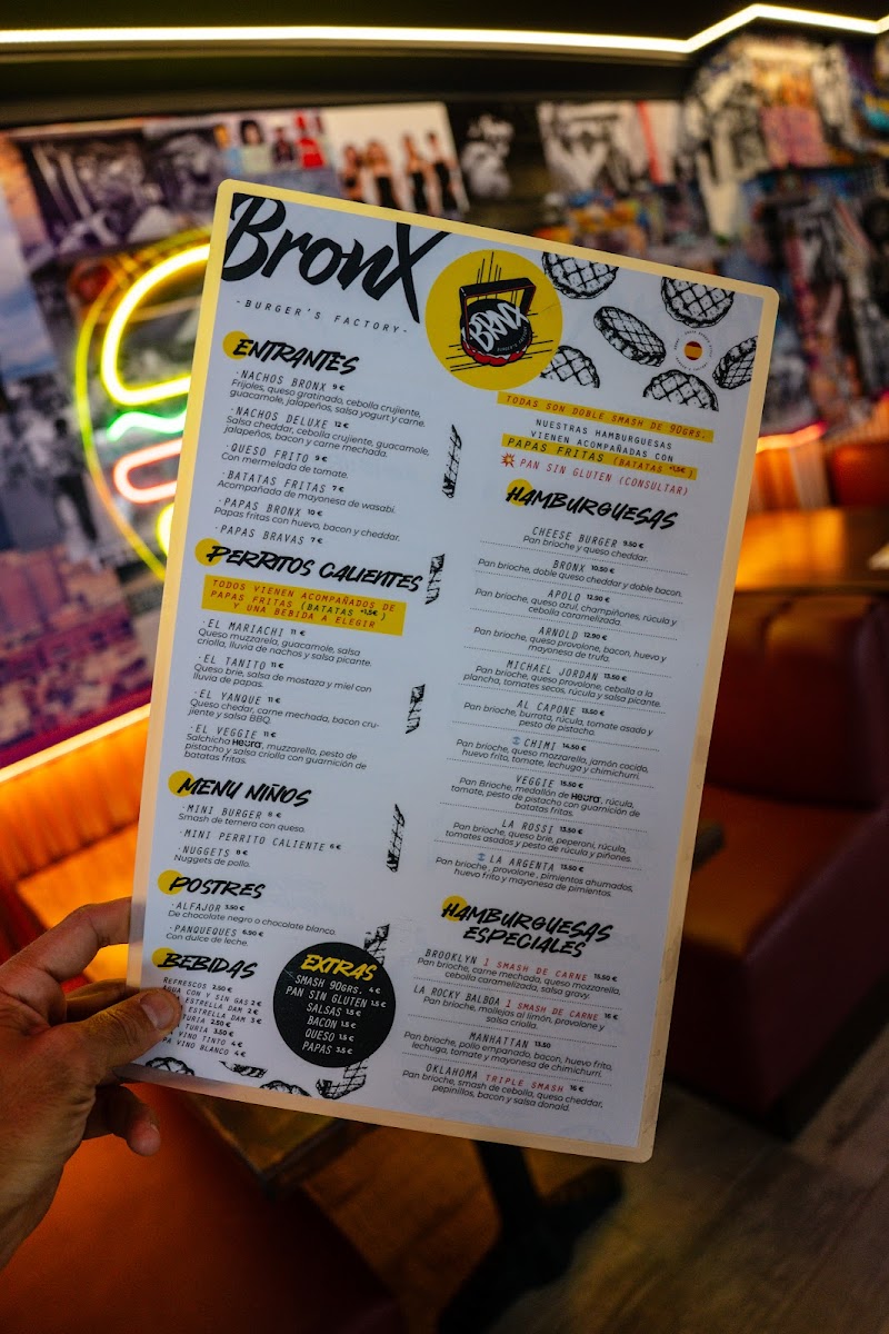 Bronx Burger Factory Photo Menu 1