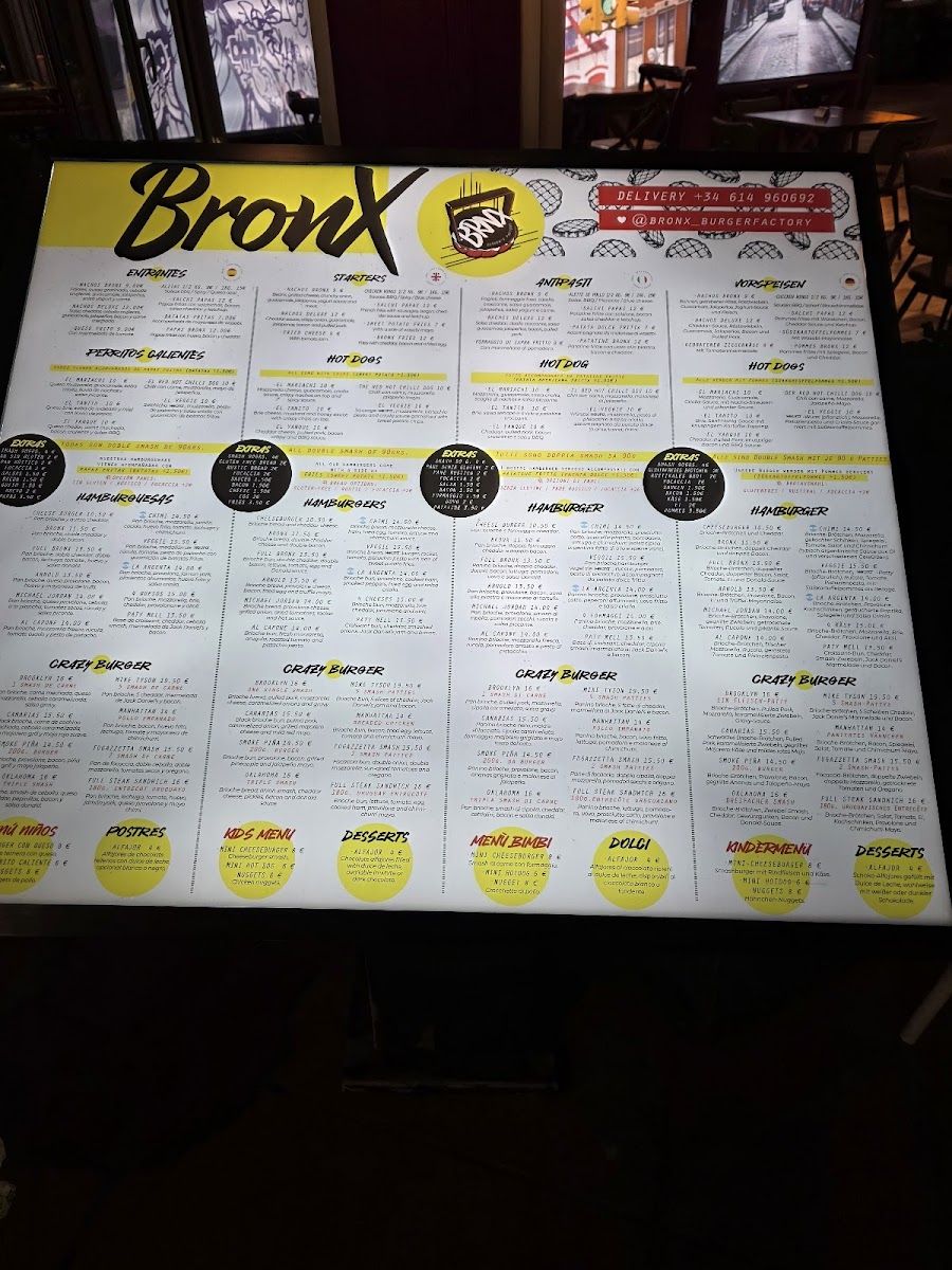 Bronx Burger Factory Photo Menu 2
