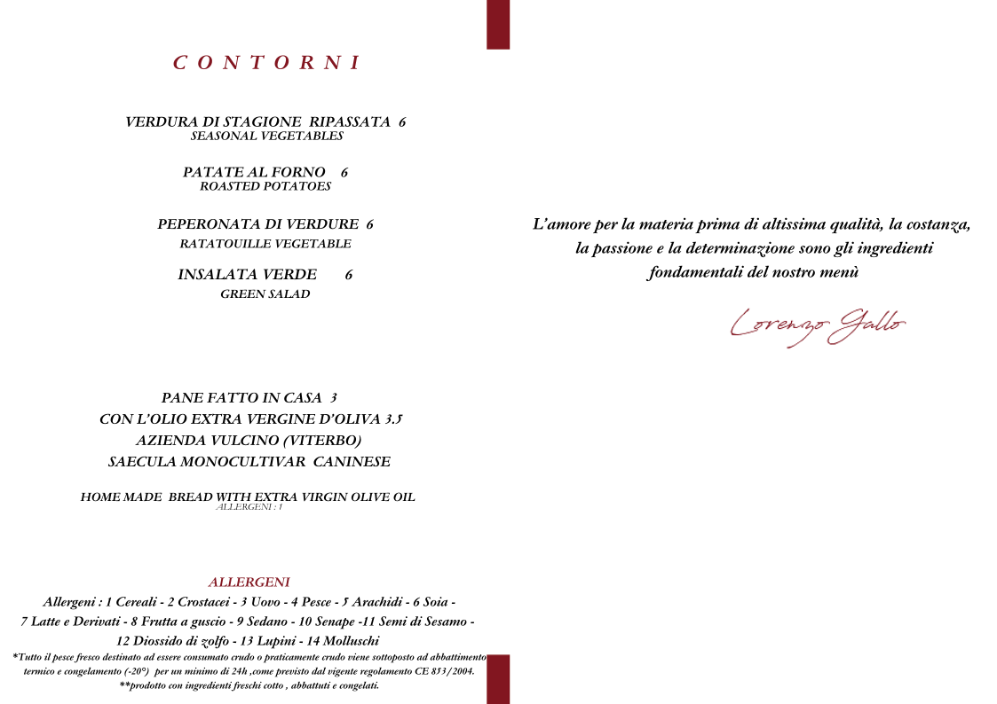 Gallo Ristorante di pesce Photo Menu 5