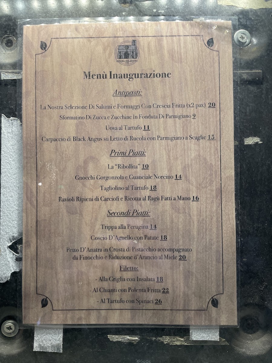 Osteria del Duomo Todi Photo Menu 1