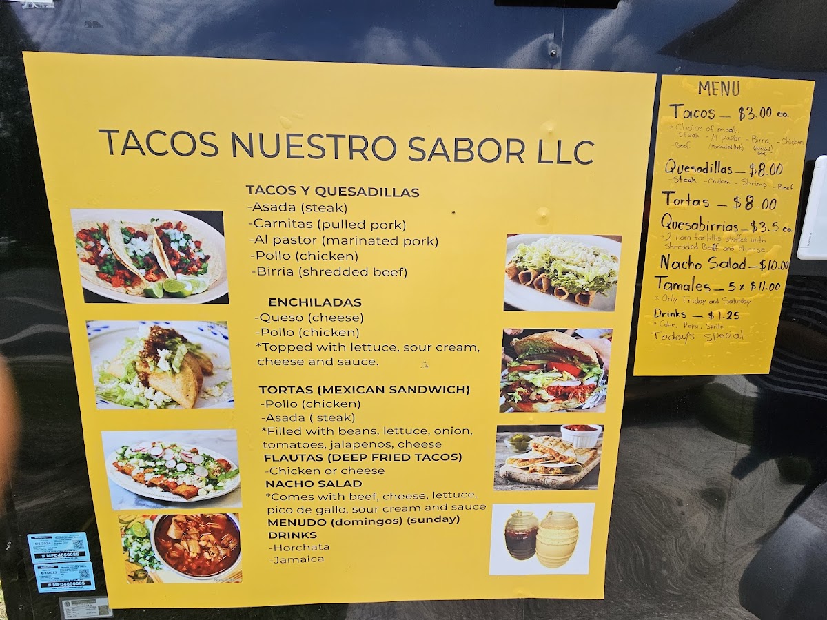 Tacos Nuestro Sabor LLC Photo Menu 3