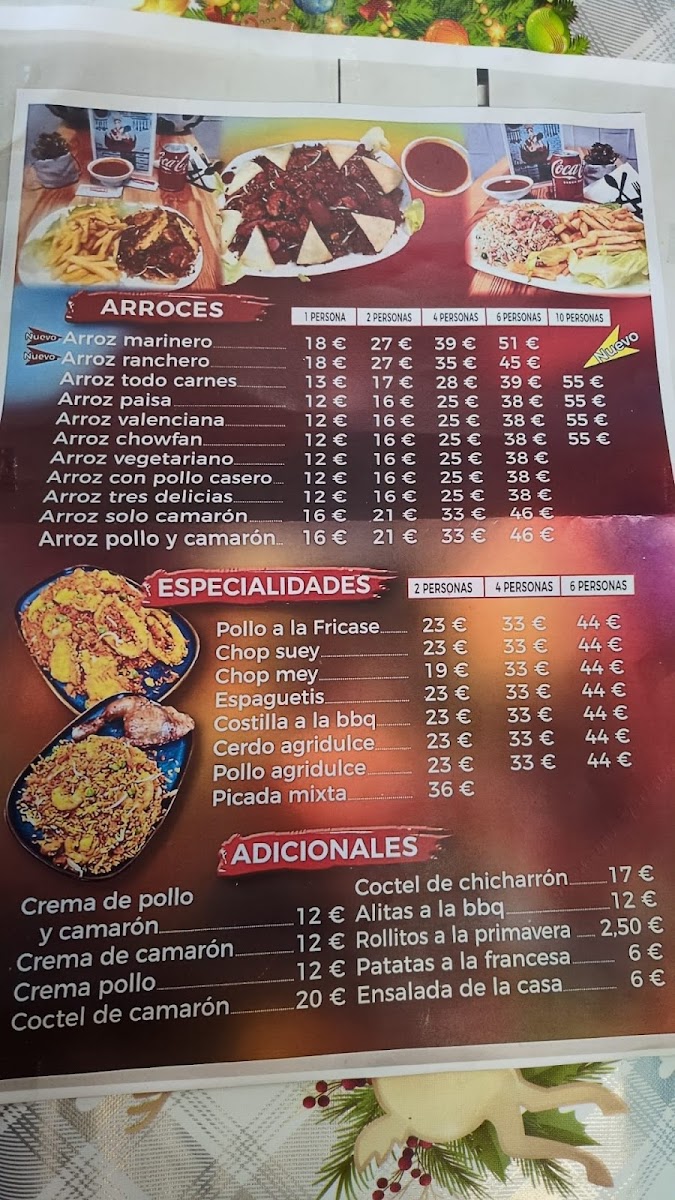 Restaurante El Imperio del Arroz Photo Menu 1