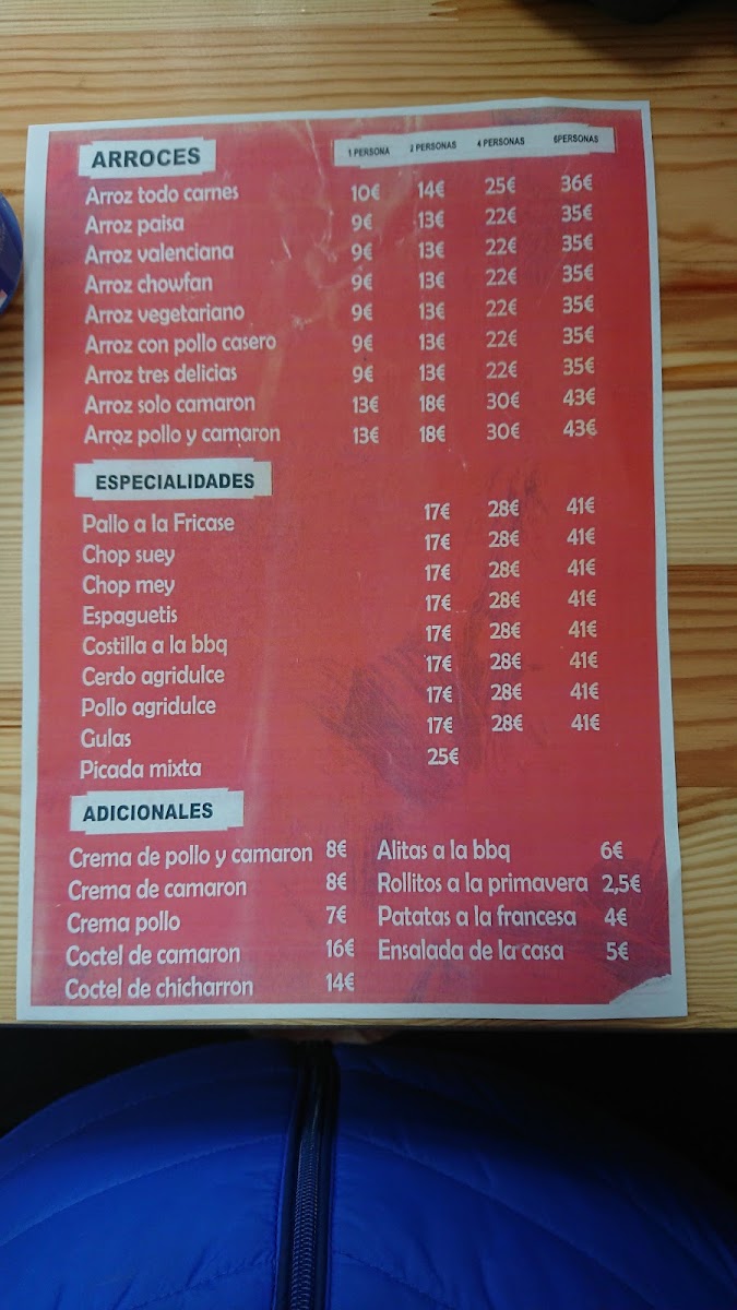 Restaurante El Imperio del Arroz Photo Menu 10
