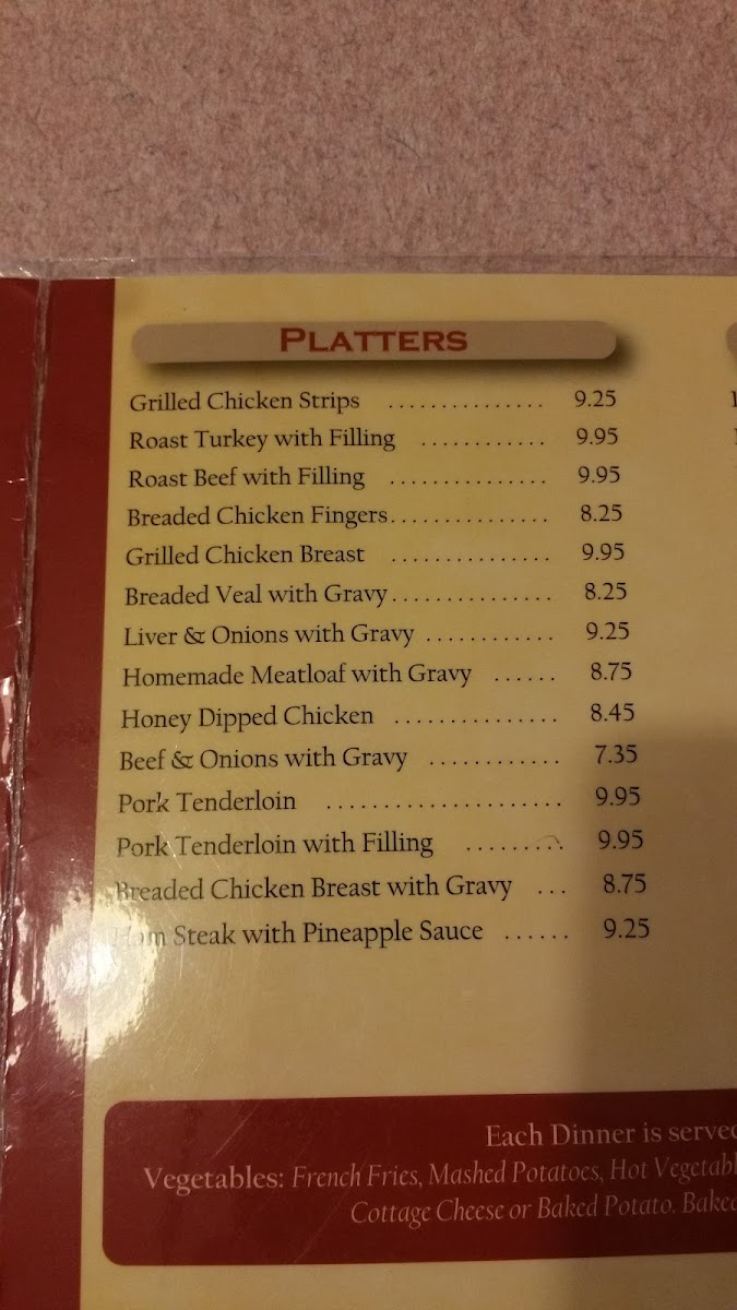 Stoner's Family Restaurant Photo Menu 3