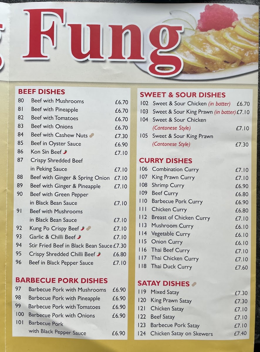 Wing Fung Restaurant Photo Menu 2