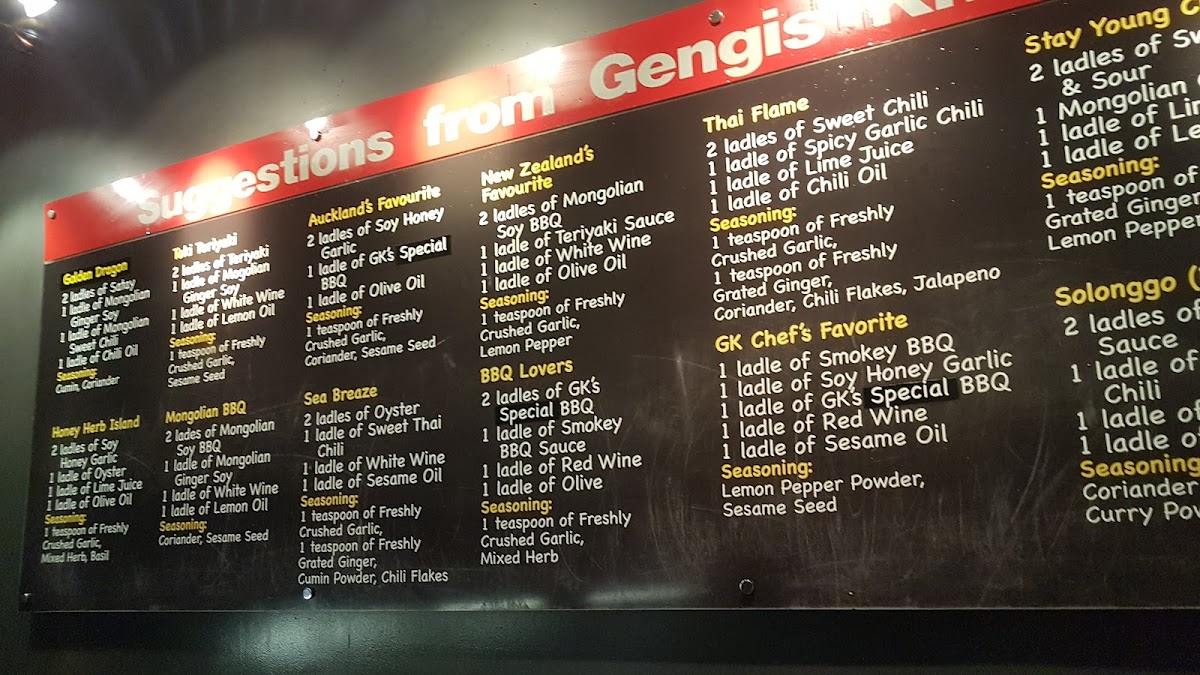 GENGHIS KHAN Photo Menu 2