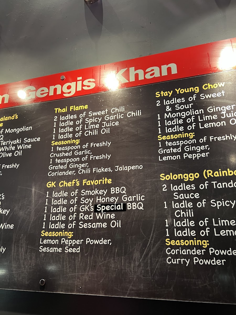 GENGHIS KHAN Photo Menu 3