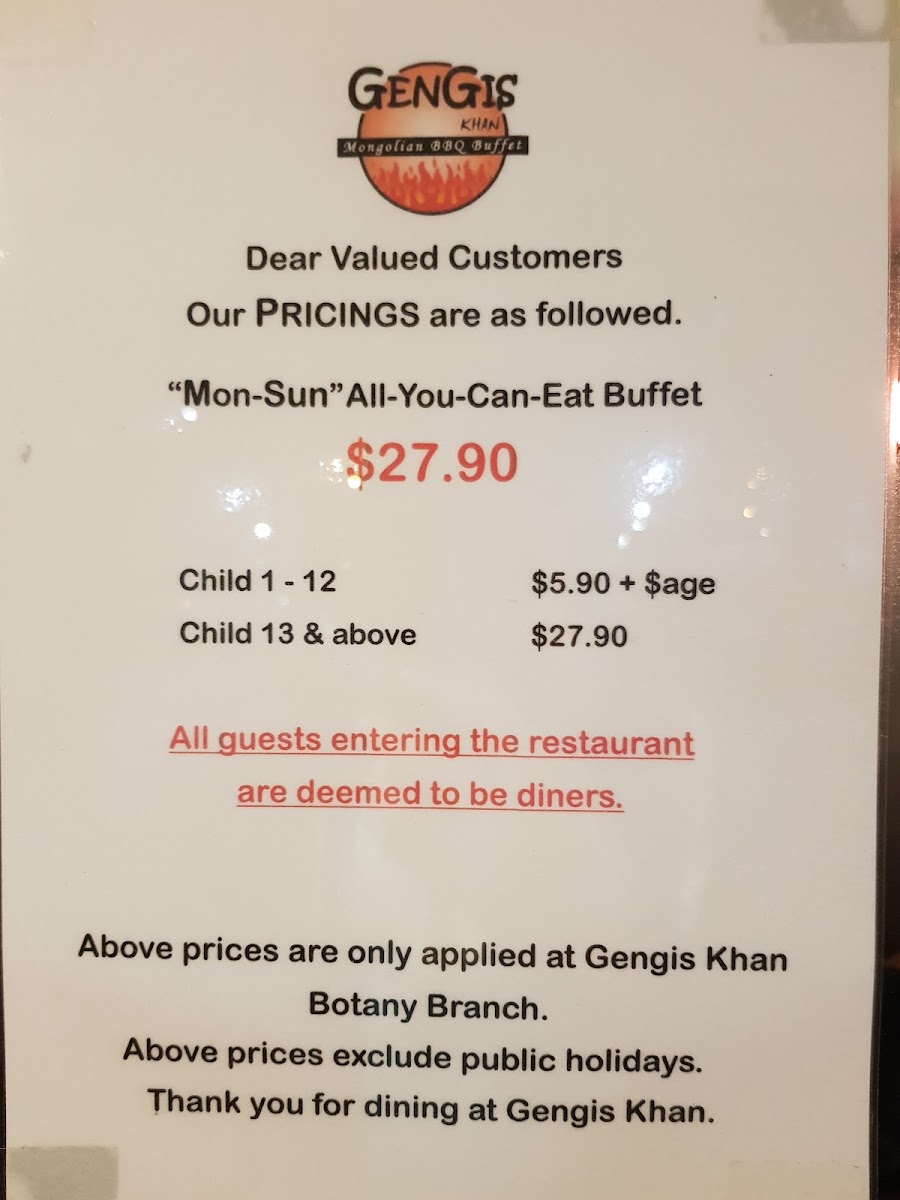 GENGHIS KHAN Photo Menu 4