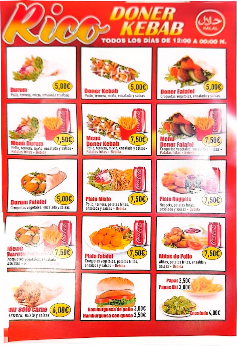 RICO DONER KEBAB Photo Menu 1