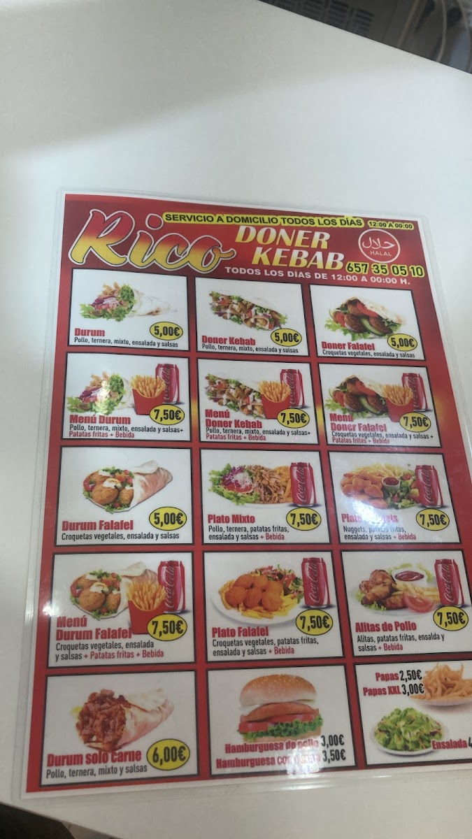 RICO DONER KEBAB Photo Menu 8