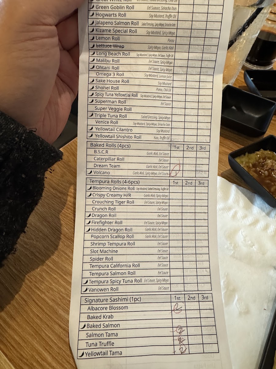Kizame AYCE Sushi Photo Menu 4