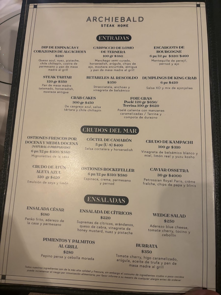 Archiebald Photo Menu 5