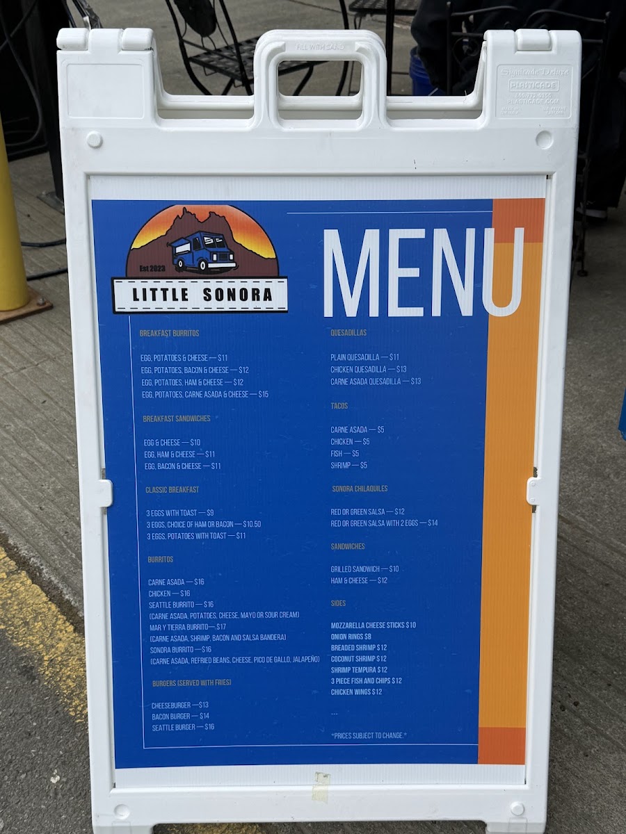Little Sonora Food Truck Photo Menu 1