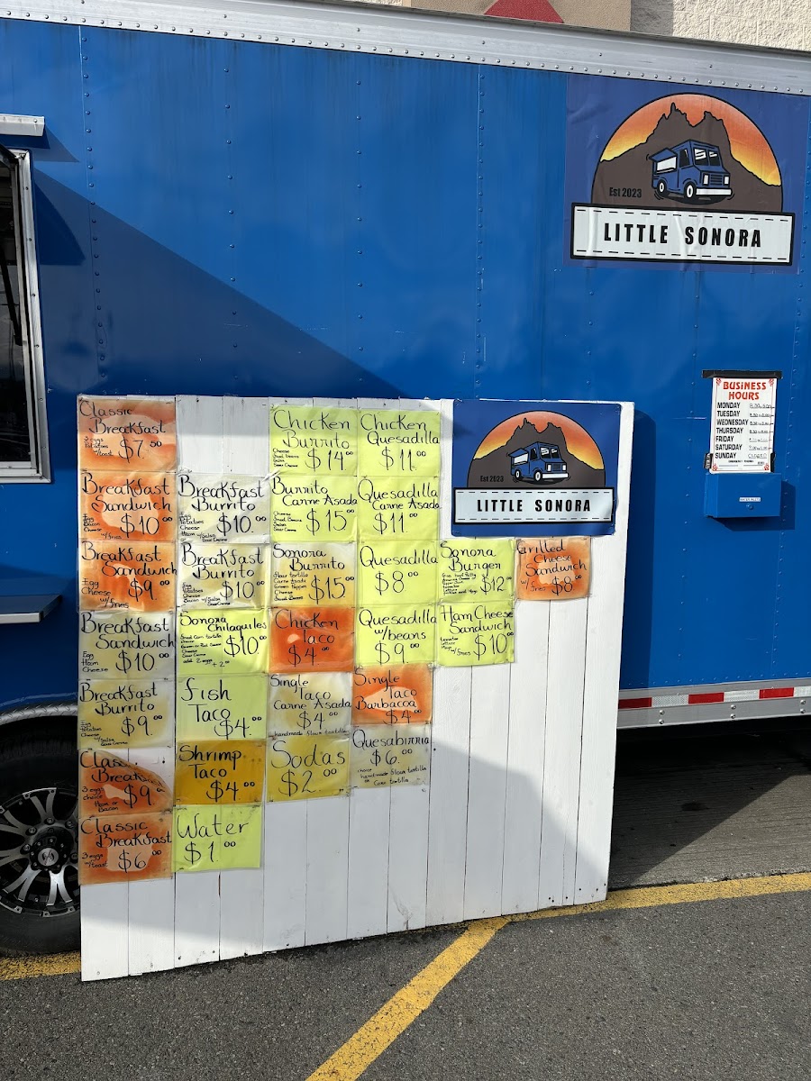 Little Sonora Food Truck Photo Menu 2