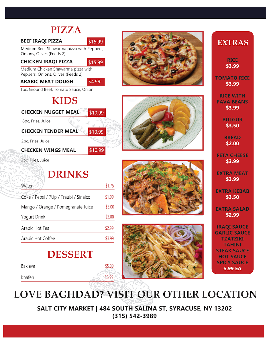Baghdad Restaurant Westvale Plaza Photo Menu 2