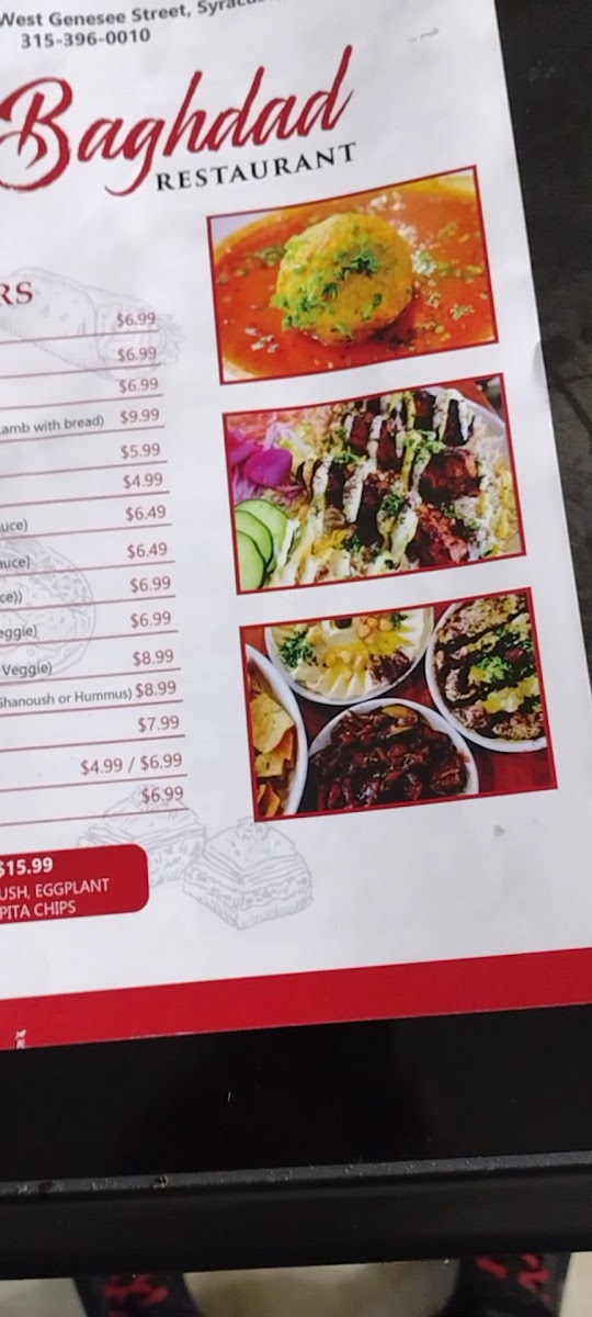 Baghdad Restaurant Westvale Plaza Photo Menu 8