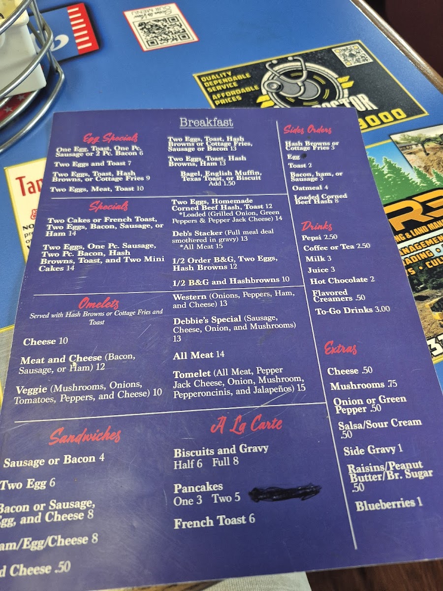 Debbie's Diner Photo Menu 4