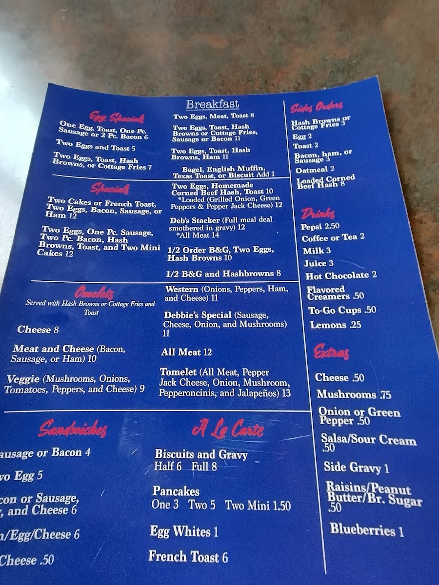 Debbie's Diner Photo Menu 6