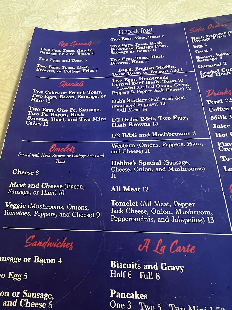 Debbie's Diner Photo Menu 7