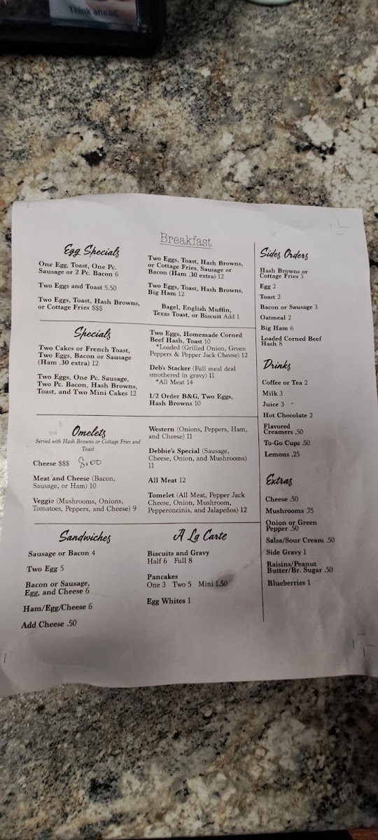Debbie's Diner Photo Menu 9