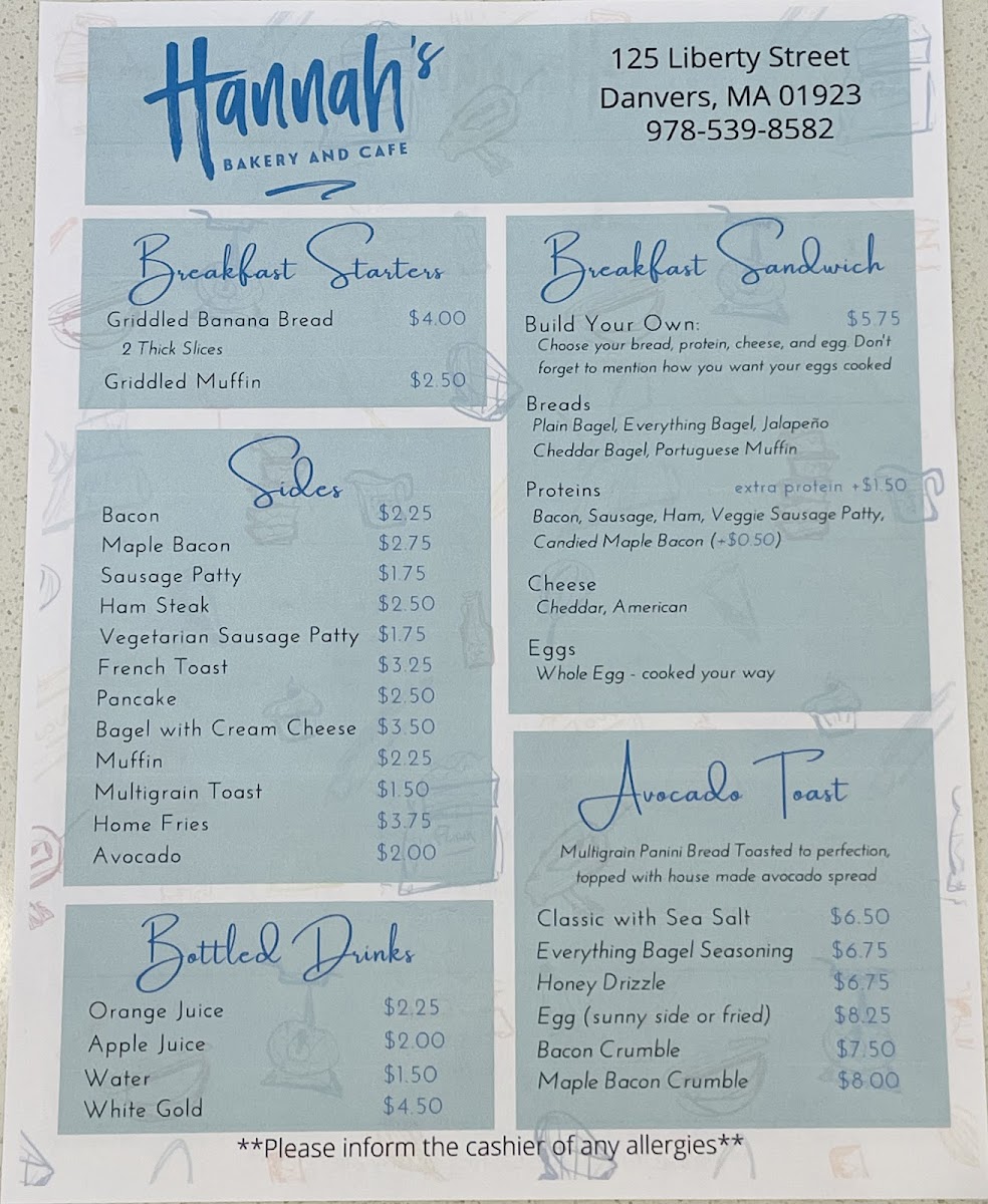 Hannah’s Bistro Photo Menu 4