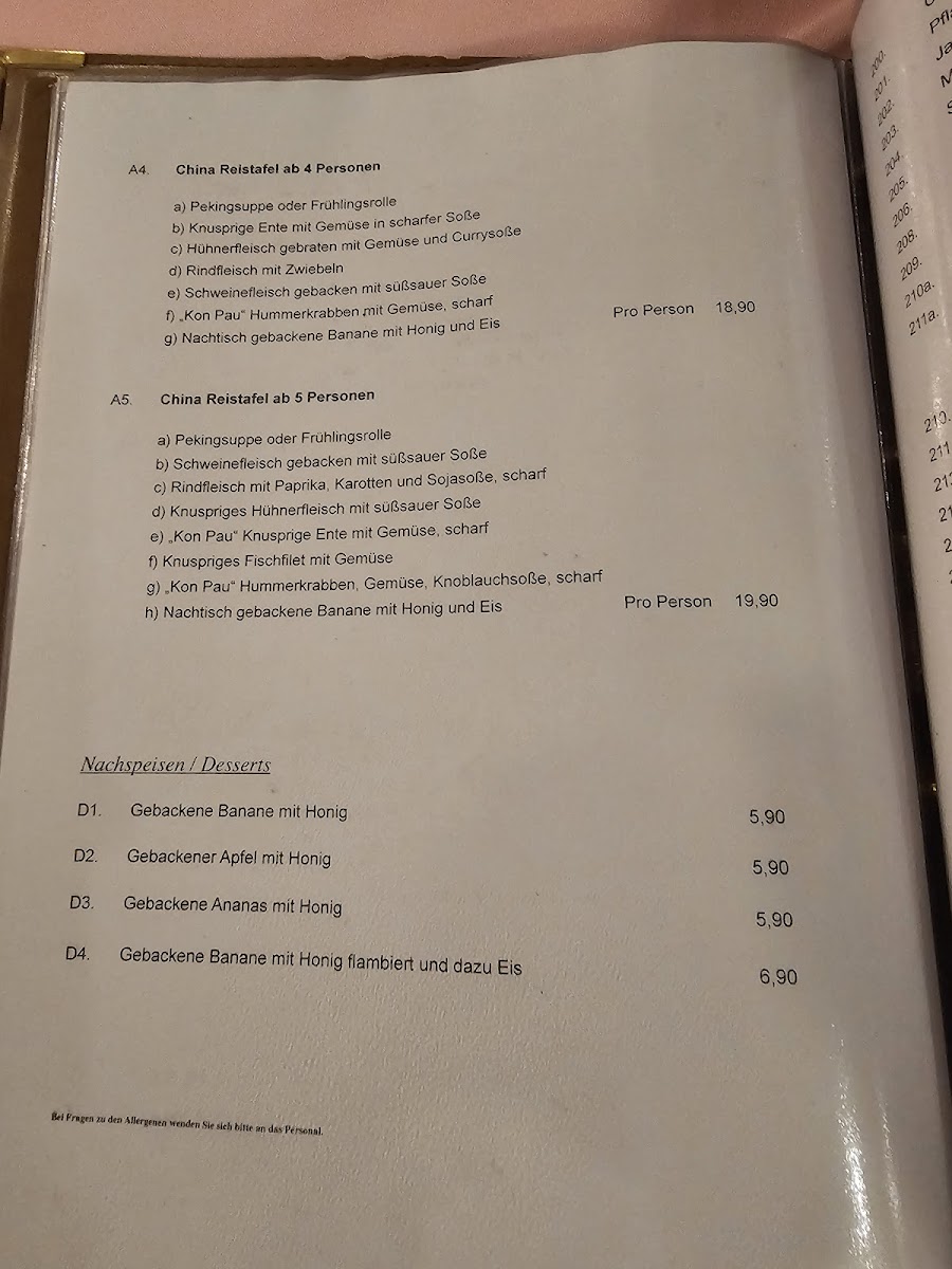 China-Restaurant Sonnengarten Photo Menu 7