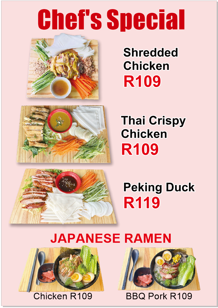 Taishan Restaurant Fairview Centre (Somerset West) Photo Menu 4