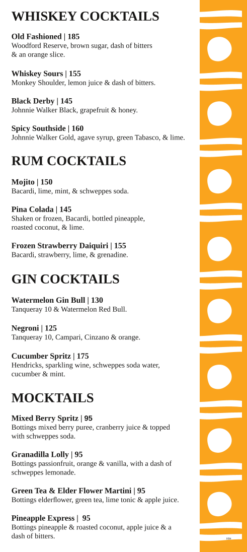 Harry's Beach Restaurant Photo Menu 5