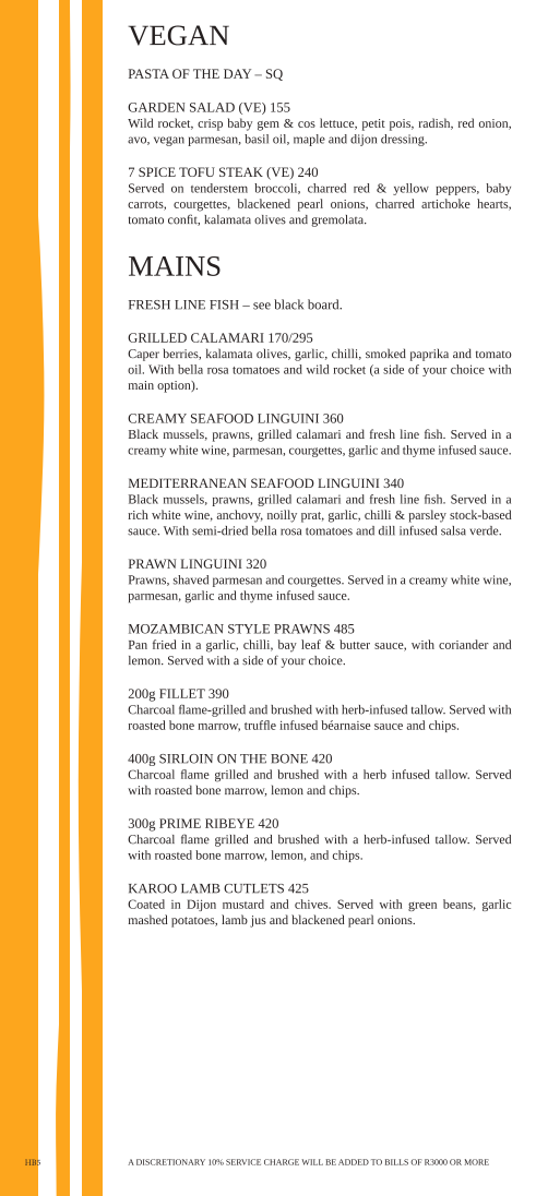 Harry's Beach Restaurant Photo Menu 8