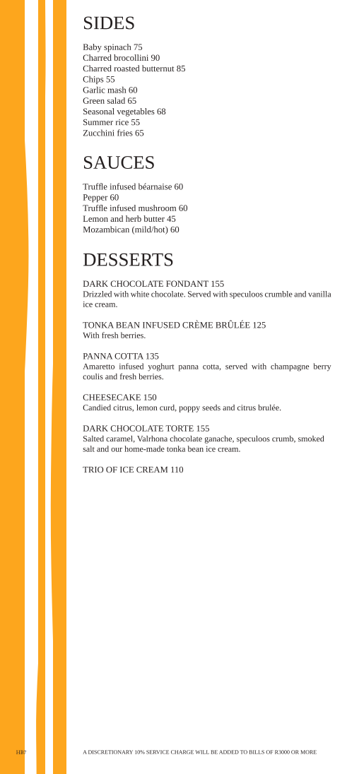 Harry's Beach Restaurant Photo Menu 9
