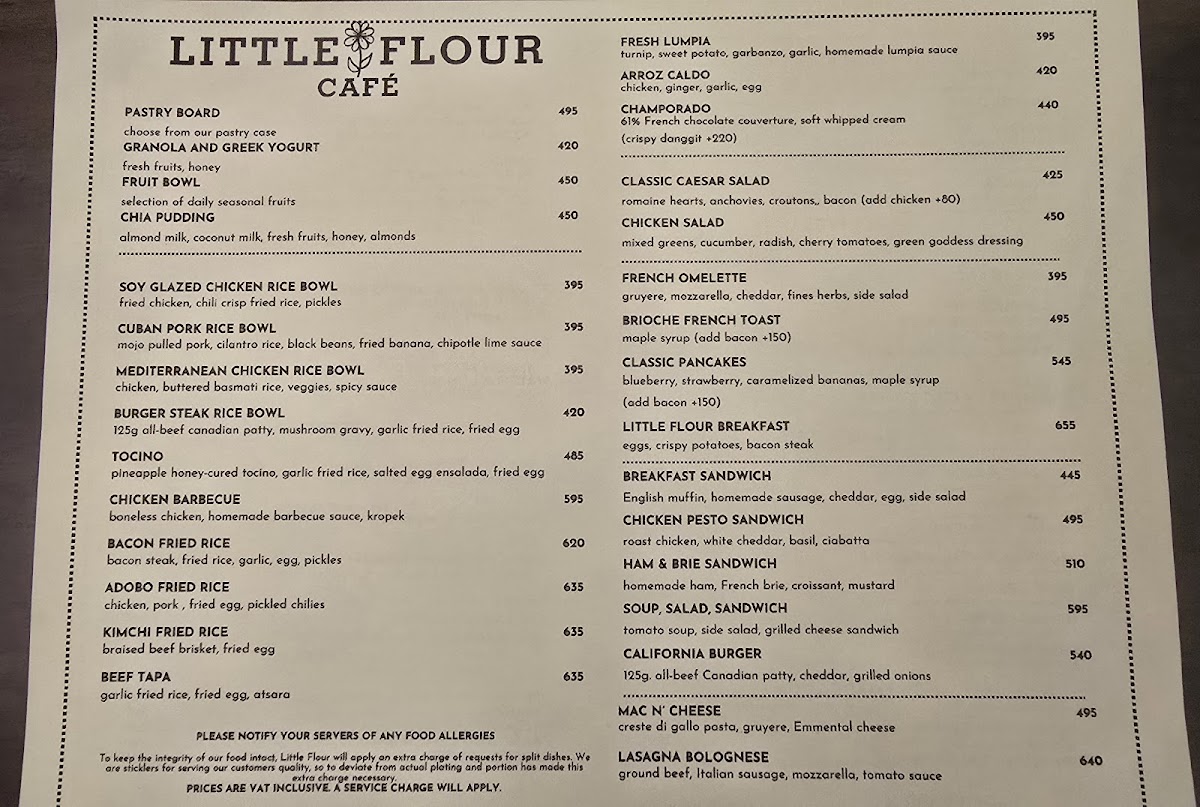 Little Flour Café - Newport World Resorts Photo Menu 3