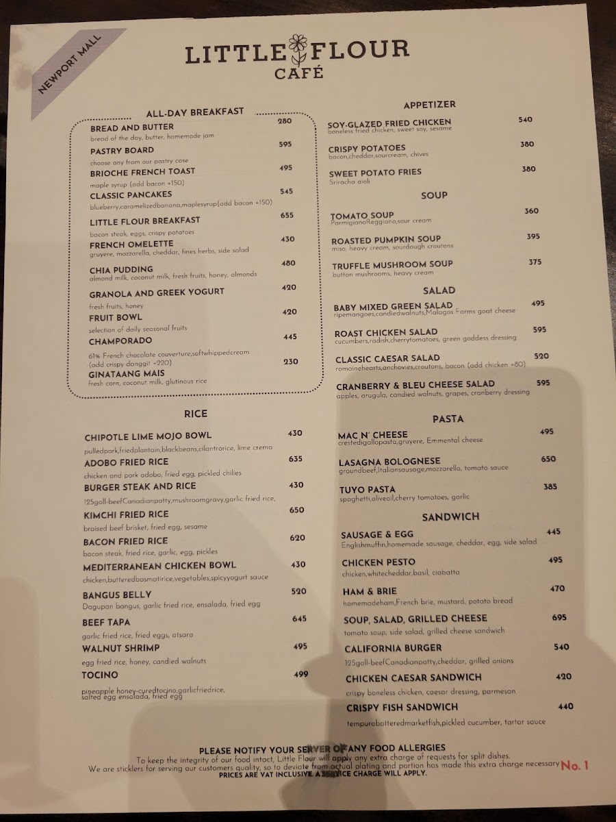 Little Flour Café - Newport World Resorts Photo Menu 5