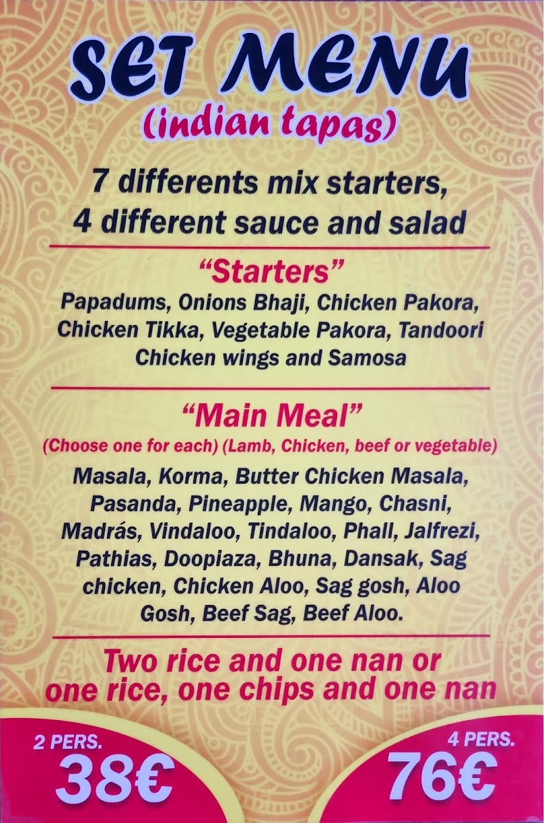 Happy Valley Indian Resturant Photo Menu 4