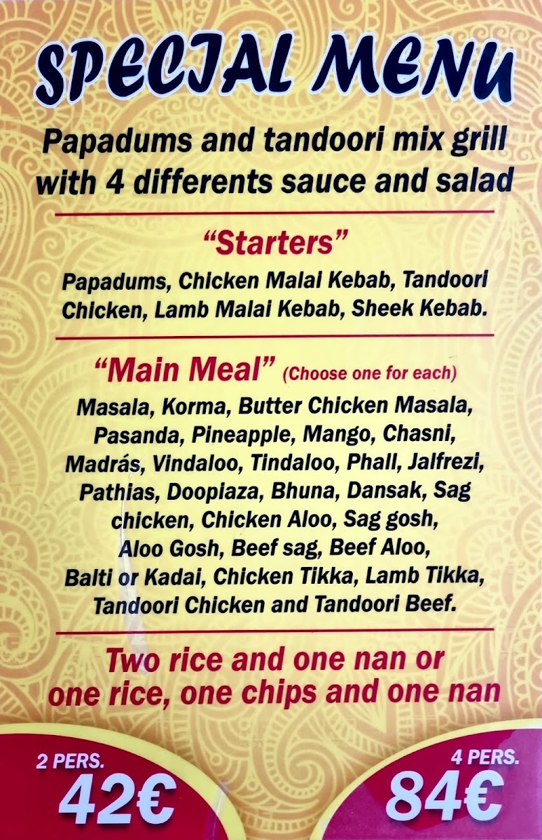 Happy Valley Indian Resturant Photo Menu 7